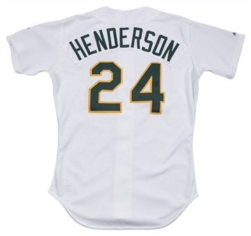 1991 Rickey Henderson Game Used Oakland Athletics Home Jersey